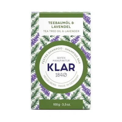 Afbeelding van Klar Seifen Vaste shampoo theeboomolie &amp; lavendel, 100 g