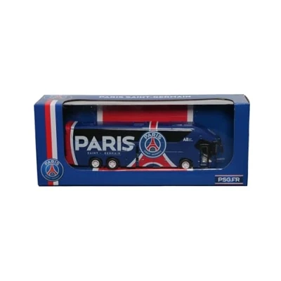 Afbeelding van PSG spelersbus speelgoedauto blauw/rood