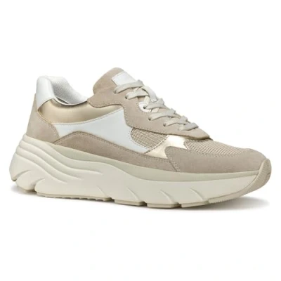 Afbeelding van Geox D DIAMANTA B Sneakers, White/Lt Taupe, 36 EU, White Lt EU