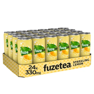 Afbeelding van Fuze Tea Black Sparkling Lemon 24 blikjes x 33 cl