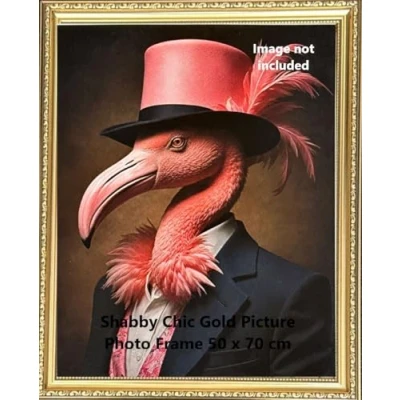 Afbeelding van FRAMES BY POST AP 3025 fotolijst, wit, 1 stuk, plastic, goud, 50 x 70 cm (plastic glas)