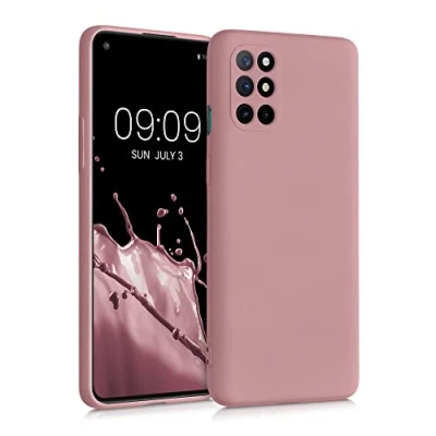 Afbeelding van kwmobile telefoonhoesje compatibel met OnePlus 8T hoesje Zachte case voor smartphone Back cover in winter roze