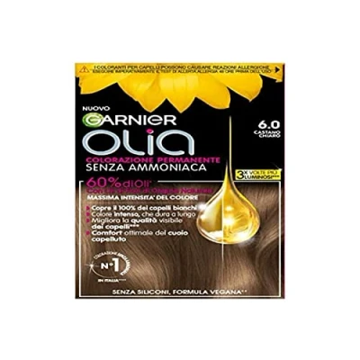 Afbeelding van Garnier Olia haarverf zonder ammoniak, dekt 100% van de witte, lichtbruine haren af