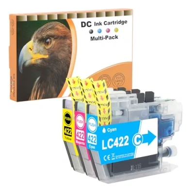 Afbeelding van D&amp;C LC422 Inktcartridges, compatibel met Brother LC 422 LC422XL, multipack voor MFC J5340DW, J5345DW, J5740DW, J6540DW, J6940DW (cyaan, magenta, geel, 3 stuks)
