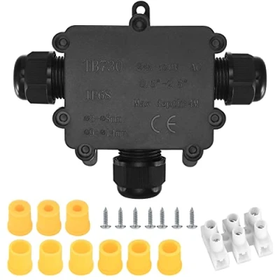 Afbeelding van Newoutset IP68 waterdichte aansluitdoos, 3 weg kabelverbinder, externe verdeeldoos buiten, kabelbox, draadverbinders, draadbereik 8 mm en 9 14 m klemmen, opbouw, waterdicht