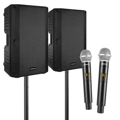Afbeelding van Vonyx karaoke set voor volwassenen met 2x draadloze microfoons 2