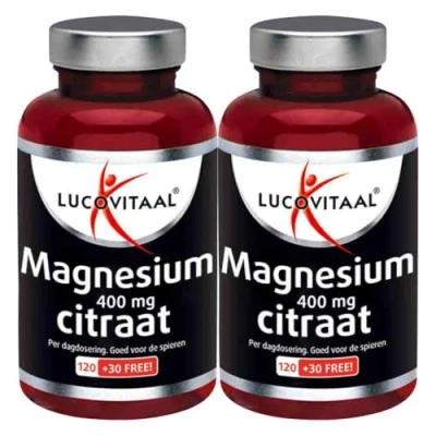 Afbeelding van 2+2 gratis: 2x Lucovitaal Magnesium Citraat 400mg 150 tabletten