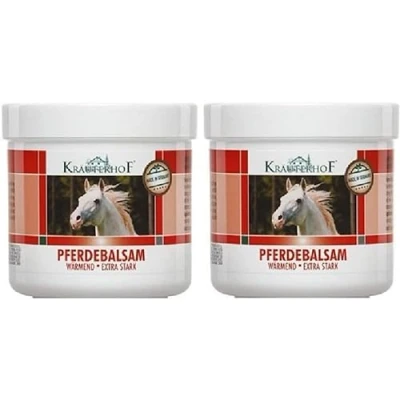 Afbeelding van Kräuterhof Paardenbalsem verwarmend extra sterk DUO (2 x 500 ml) massagegel ondersteunt bij gewrichtsklachten, rugspanning en spierpijn