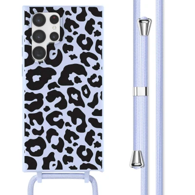 Afbeelding van Samsung Galaxy S22 Ultra Hoesje Siliconen en TPU (zacht) imoshion Softcase/Koordhoesje/Backcover Animal Lila Telefoonhoesje