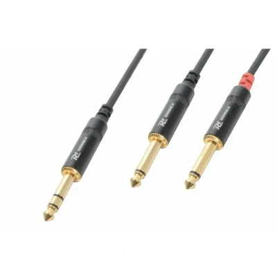 Afbeelding van PD Connex Kabel 6.3 Stereo 2x6.3 Mono 3m