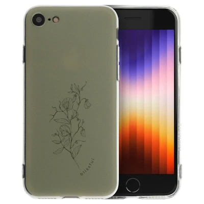 Afbeelding van Apple iPhone 7 Hoesje Siliconen en TPU (zacht) imoshion Backcover/Softcase Floral Green Telefoonhoesje
