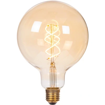 Afbeelding van Lucide G125 Filament lamp Ø 12,5 cm LED 3 StepDim (Memory) E27 1x4,9W 2200K Amber