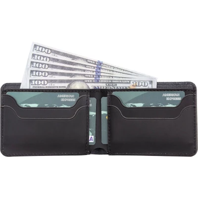 Afbeelding van Pulledro Leder Portemonnee/Portefeuille Pasjeshouder Antic Black