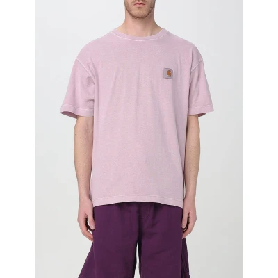 Afbeelding van Carhartt WIP Nelson Tshirt basic, Heren, Maat: XL, Hortensia garment dyed