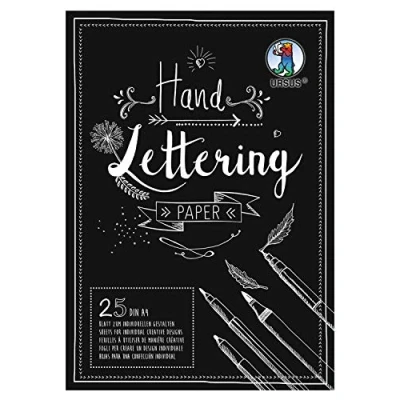 Afbeelding van Handlettering Papier Zwart, A4