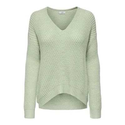Afbeelding van Jacqueline de Yong Trui Jdynew Megan L/s Pullover Knt Noos 15208245 Sea Foam/w. White Pl Dames Maat XS
