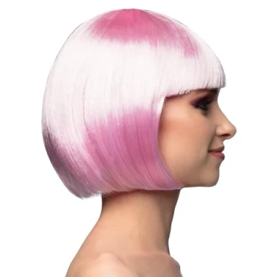 Afbeelding van Boland Pruik Cabaret lichtroze Roze Steil Kort Vrouwen Can Glitter and Glamour