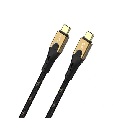 Afbeelding van Oehlbach USB kabel 3.2 Gen2 (USB 3.1 Gen2) C stekker, stekker 0.50 m Zwart/goud D1C9530