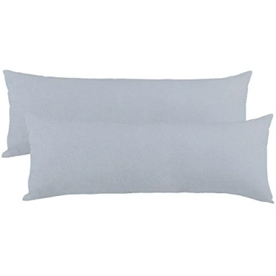 Afbeelding van aqua textil Classic Line kussensloop voor zijslapers, 40 x 200 cm, zilvergrijs katoenen kussensloop, ritssluiting