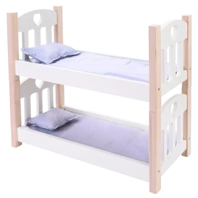 Afbeelding van Poppen Stapelbed Grijs/Wit