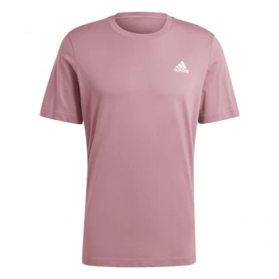 Afbeelding van adidas Sportswear Essentials Single Embroidered Small LOGO Tshirt basic, Heren, Maat: Medium, Preloved crimson