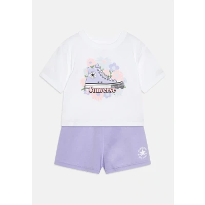 Afbeelding van Converse Floral Sneaker TEE Shorts voor kinderen, Maat: 92/98, Violet heat