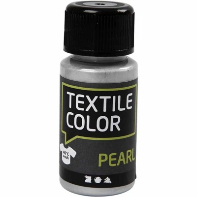 Afbeelding van Creativ Company Textile Color Dekkende Textielverf Zilver Parelmoer, 50ml