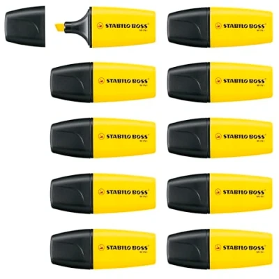 Afbeelding van Tekstmarkeerstift STABILO BOSS MINI 10 stuks geel