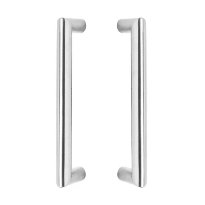 Afbeelding van Deurgrepen set recht 90 graden 630x80x30 geborsteld RVS