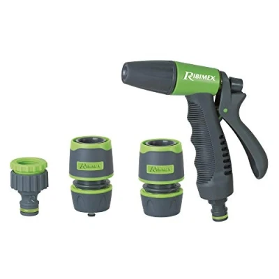Afbeelding van Ribimex PRA/TB.1306 irrigatieset met verstelbaar spuitpistool, grijs, voor buizen van 13 mm