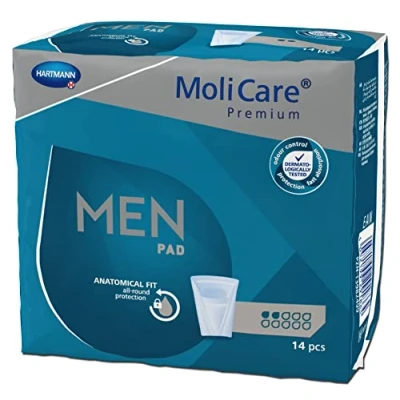 Afbeelding van Molicare Premium Men Pad 2 Druppels 330 ml Absorptie 14 stuks