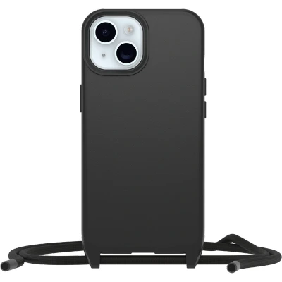 Afbeelding van OtterBox React Necklace Hoesje Geschikt voor Apple iPhone 15 Compatibel met MagSafe Back Cover Koord Zwart