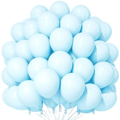 Afbeelding van Teselife Pastel Blauwe Ballonnen, 100 Stuks 12 Inch Macaron Feest Ballonnen Voor Jongen Meisje Vrouwen Verjaardag Jubileum Bruiloft Verloving Babyshower Geslacht Onthullen