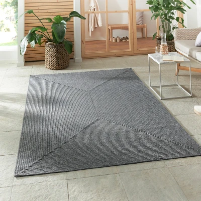 Afbeelding van Buitenkleed Trenzado Grijs 80x200 Cm