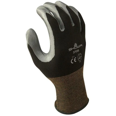 Afbeelding van SHOWA 370 handschoenen zwart, grijs 6/S BLACK