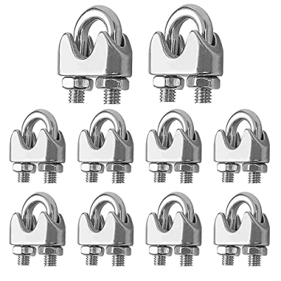 Afbeelding van YEYIT M4 Wire Rope Clip 10 Stuks Kabelklem U vormige Bout Roestvrij Staaldraadklem Kabel Klem Bolt Draad Touw Voor Staalkabel Staaldraad Gebruikt In De Industrie Transport Etc