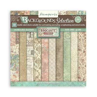 Afbeelding van Stamperia Scrapbook papierpad voor scrapbooking, albums, kaarten maken, bullet journals en meer, zuurvrij, dubbelzijdig gemaakt, perfect ambachten geschenken (brocante antieke achtergrond)