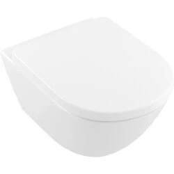 Afbeelding van Villeroy en boch subway 2 0 diepspoelcloset comfort zonder spoelrand wandhangend wit alpin ceramicplus 4609r0r1