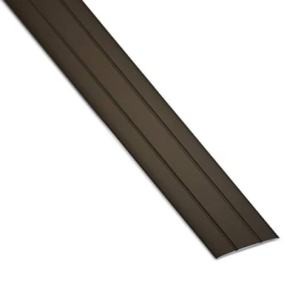 Afbeelding van 1 stuk SOTECH Aluminium Overgangsprofiel Cross zelfklevend Overgangsrail plat, vloerplint met breedte 37 mm Compensatieprofiel brons geanodiseerd afdekstrip 100 cm