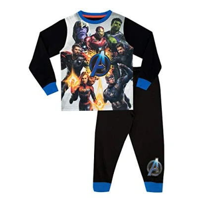 Afbeelding van Marvel Jongens Avengers Pyjama, Zwart, 8 9 jaar