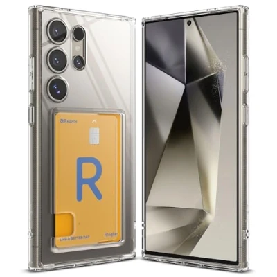 Afbeelding van Ringke Fusion Card Compatibel met Samsung S24 Ultra Case, Transparante Harde Achterkant Ingebouwde Kaarthouder Wallet Cover Voor Galaxy Clear