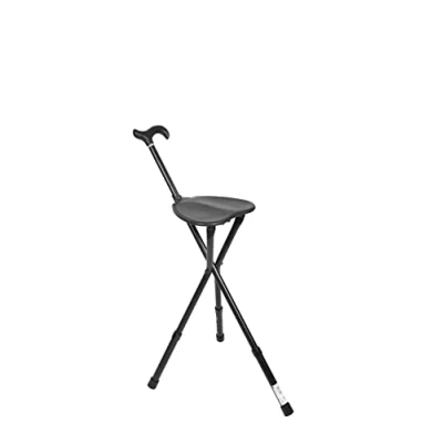 Afbeelding van KMINA PRO Wandelstok met Zitje (Hoogte Verstelbaar), Wandelstokken Zitplaatsen, Stoel Combo, Zitting Opvouwbaar, en Stoel, Walking Stick with Chair