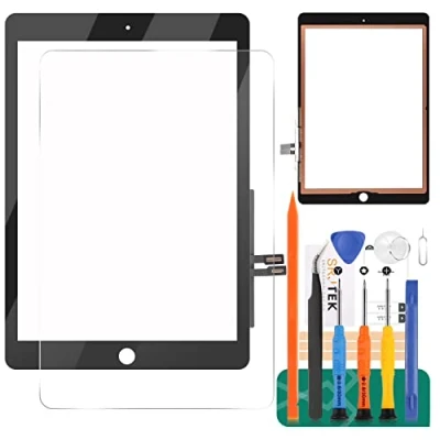 Afbeelding van Voor iPad 9.7 2018 A1893 A1954 Touchscreen Digitizer Glas Vervanging, 6e Generatie Touch Display Panel Reparatie Onderdelen Kit, met Gehard Glas+Gereedschap (niet LCD, Zonder Home knop)