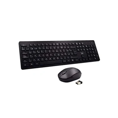Afbeelding van Toetsenbord en draadloze muis Ewent EW3256 2.4 GHz Zwart QWERTY Spaans