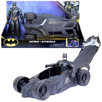 Afbeelding van Spin Master Batman Batmobile + Figuur 30 Cm