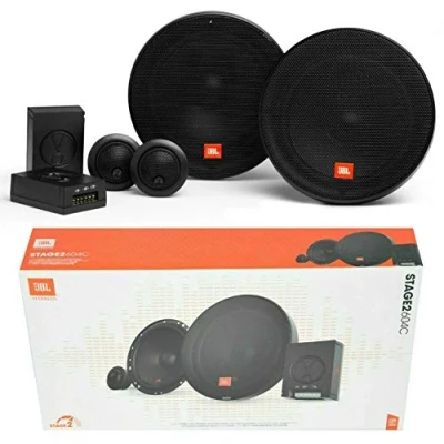 Afbeelding van 1 kit compatibel met JBL STAGE2 604C 2 weg systeem 6.5&quot; 165 mm 16.50 cm 45 watt rms 270 max woofer tweeter crossover 4 ohm spl auto zwart, per paar