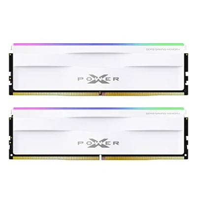Afbeelding van Silicon Power DDR5 64GB (2x32GB) RGB 6000MT/s (PC5 48000) 288 pins CL30 1.35V UDIMM Desktop Geheugenmodule RAM SP064GXLWU60AFDH Wit