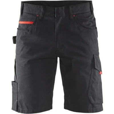 Afbeelding van Blaklader Werkshort 1499 zwart/rood maat C48