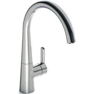 Afbeelding van Hansa designo 1 gats keukenkraan lage druk met 360 draaibare uitloop chroom 51021183