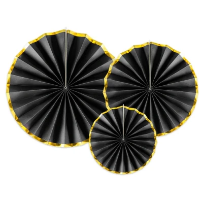 Afbeelding van Partydeco Honeycomb Zwart ( 3 stuks)